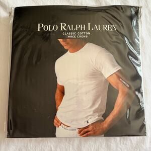 VTG NWT Polo Ralph Lauren Shirts 3pc Black Crew Neck Size L
